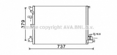 AVA QUALITY COOLING voa5152d -  Конденсатор, кондиционер